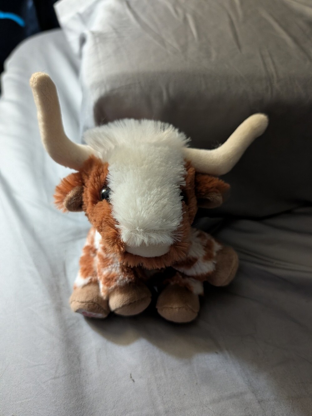 Build-A-Bear Plush Highland Cow in White and Brown